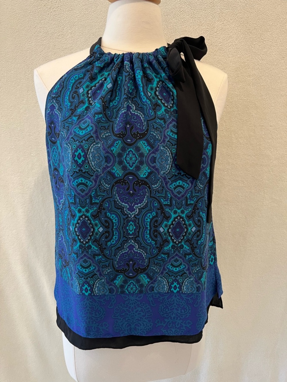 T Tahari Halter Top/ Bowtie Neck